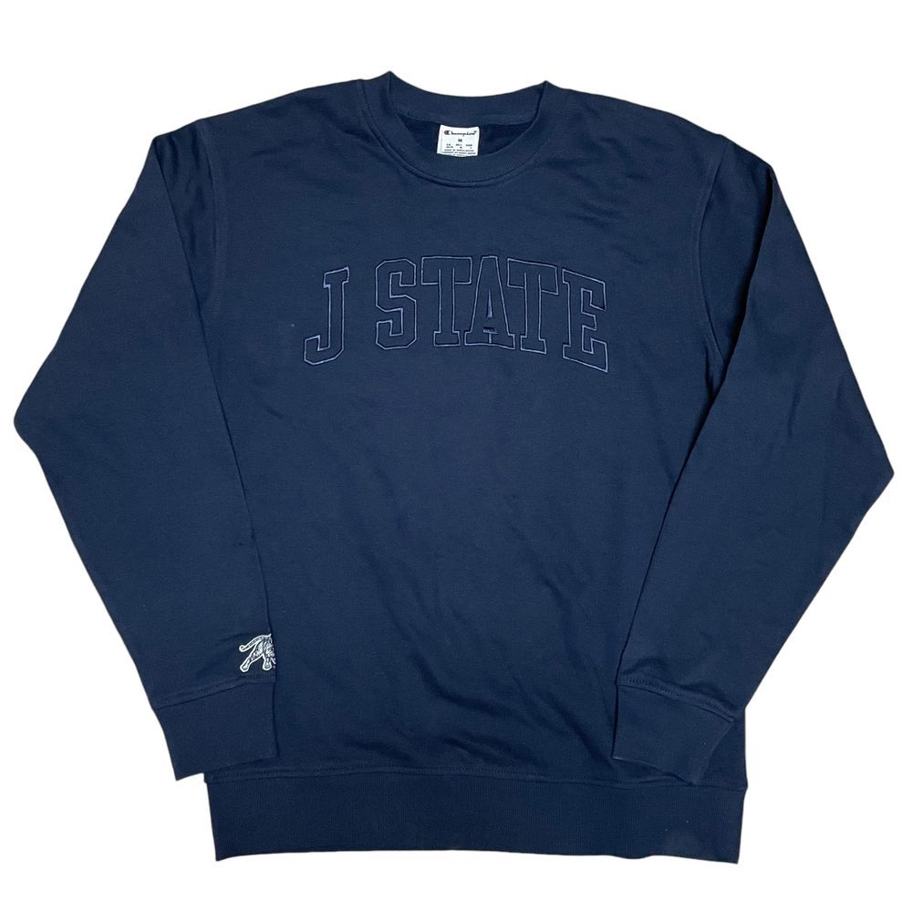 Champions Embroidered‎ J State College Crewneck Sweatshirt Pullover Size Medium
